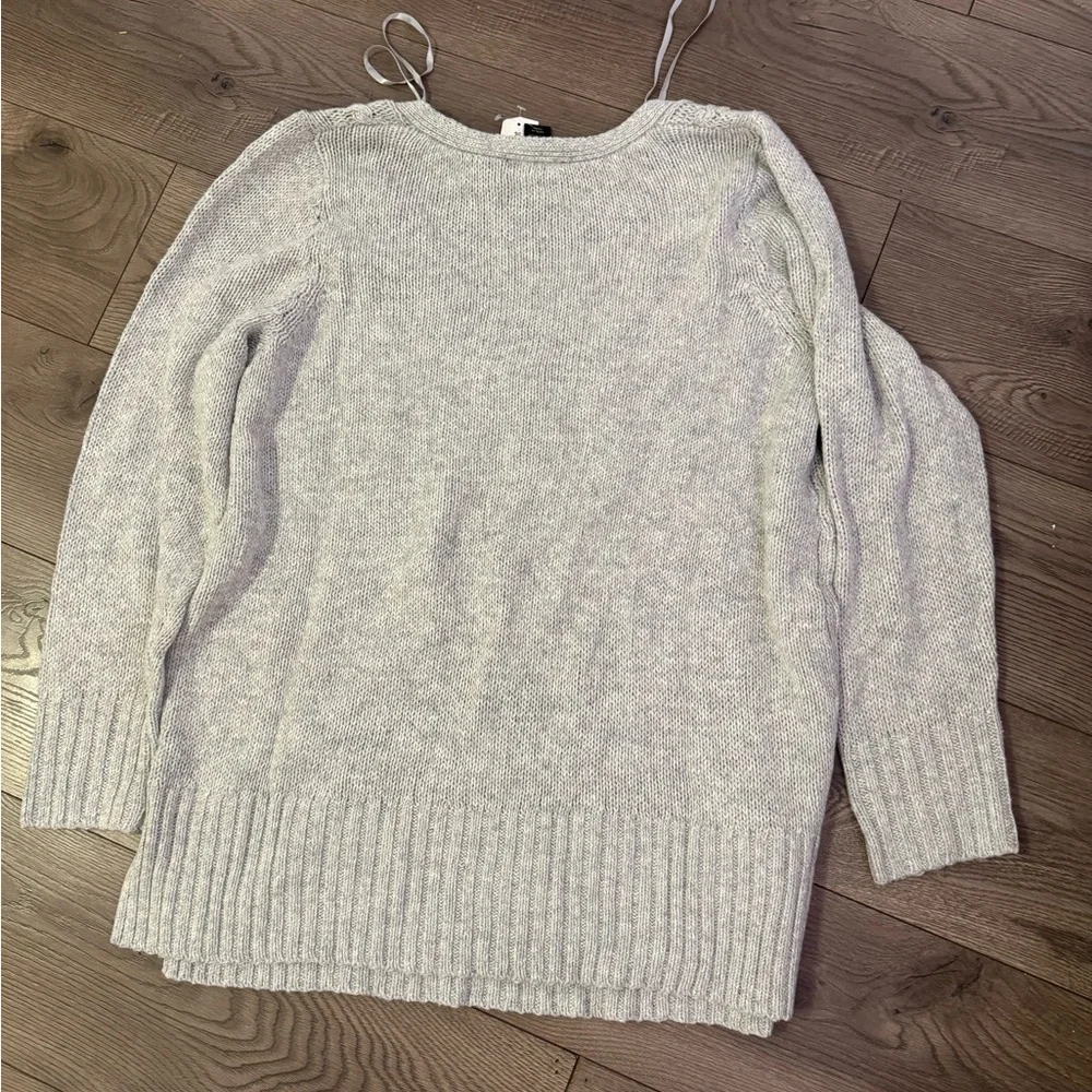 Lane Bryant Gray Cable Knit Women's Sweater NWT Size 22/24 - Picture 4 of 4